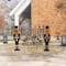 Glitzhome® 32"H Halloween Metal Nutcracker and HAPPY HALLOWEEN Yard Stake Set